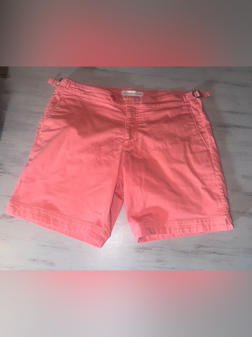 Orlebar Brown Bulldog Men’s 34 Coral Pink Tailored Shorts